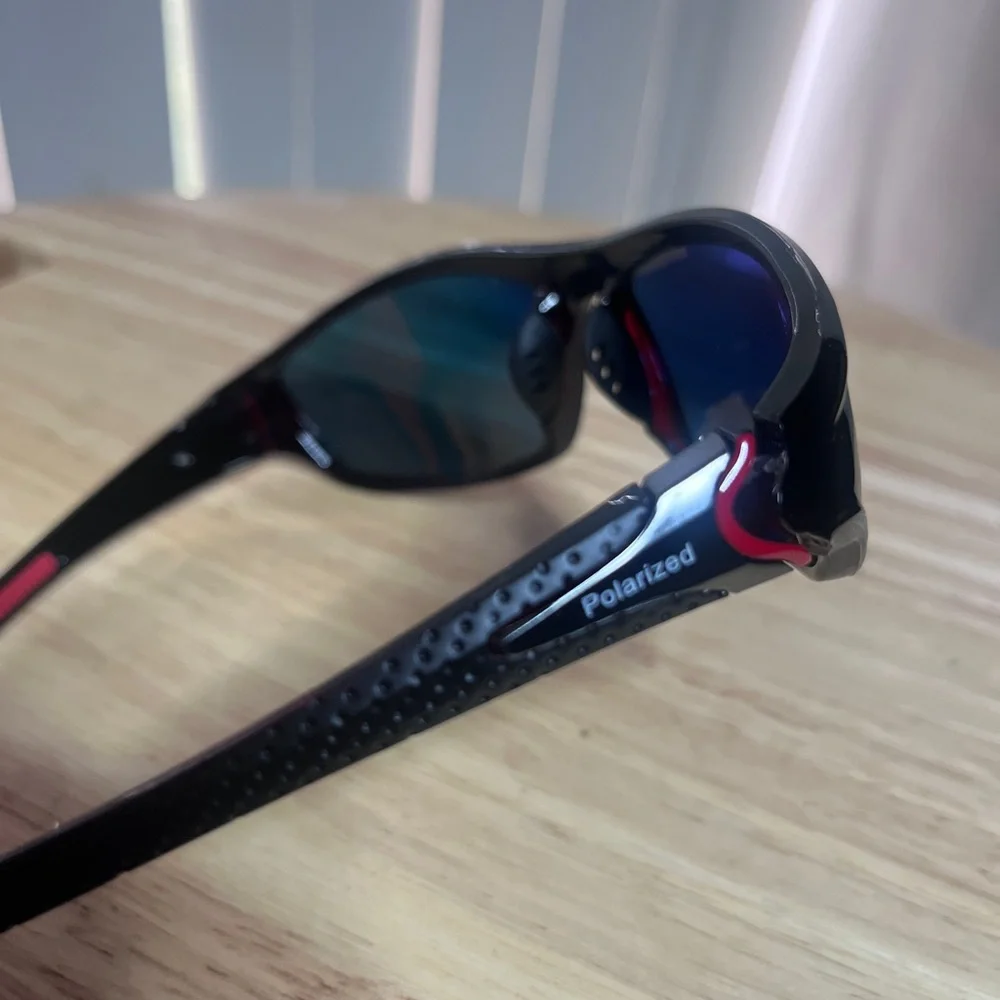 Polarized Sport Sunglasses with Yellow Mirror Lenses Comfort Design - Picture 8 of 10